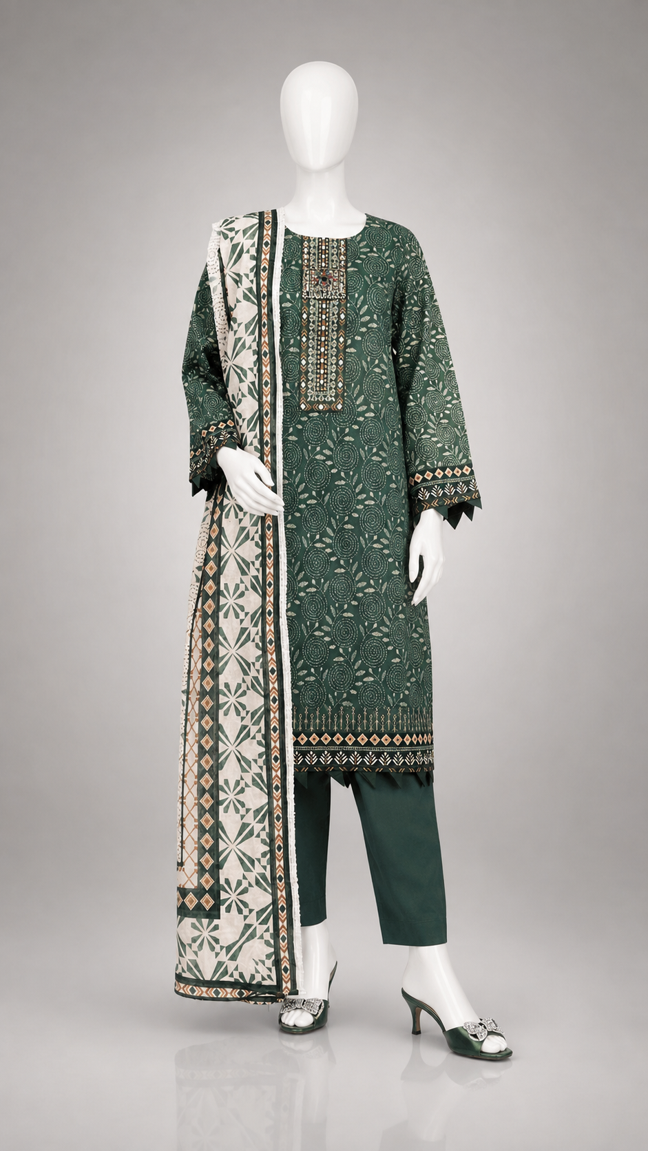 Unstitched 3 Piece Lawn